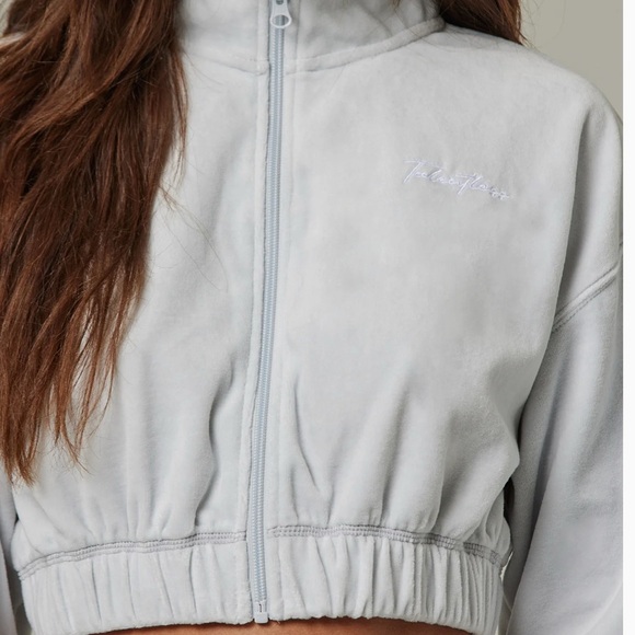 TALENTLESS WOMENS FULL ZIP TERRY CLOTH MOCK NECK - Picture 2 of 10